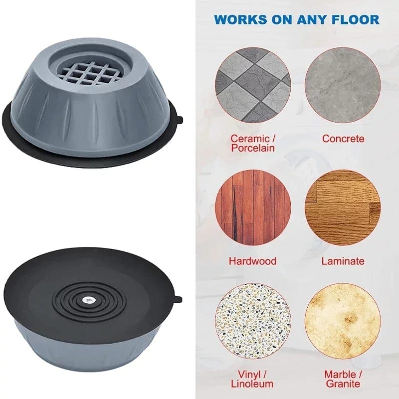 Set Of 4 Washing Machine Pads, Anti Vibration Feet Pads, Shock and Noise Cancelling Washing Machine Support, Anti Vibration Rubber Set Of 4 Washing Machine Pads, Anti Vibration Feet Pads, Shock and Noise Cancelling Washing Machine Support, Anti Vibration Rubber